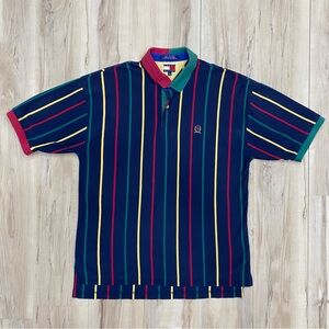 Vintage striped Tommy Hilfiger polo shirt size XL